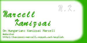 marcell kanizsai business card